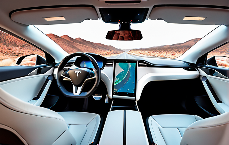**Prompt:** A futuristic Tesla car driving on a highway, autopilot engaged, surrounded by sensors and cameras visualizing the self-driving system, showcasing advanced technology, emphasizing safety and innovation.